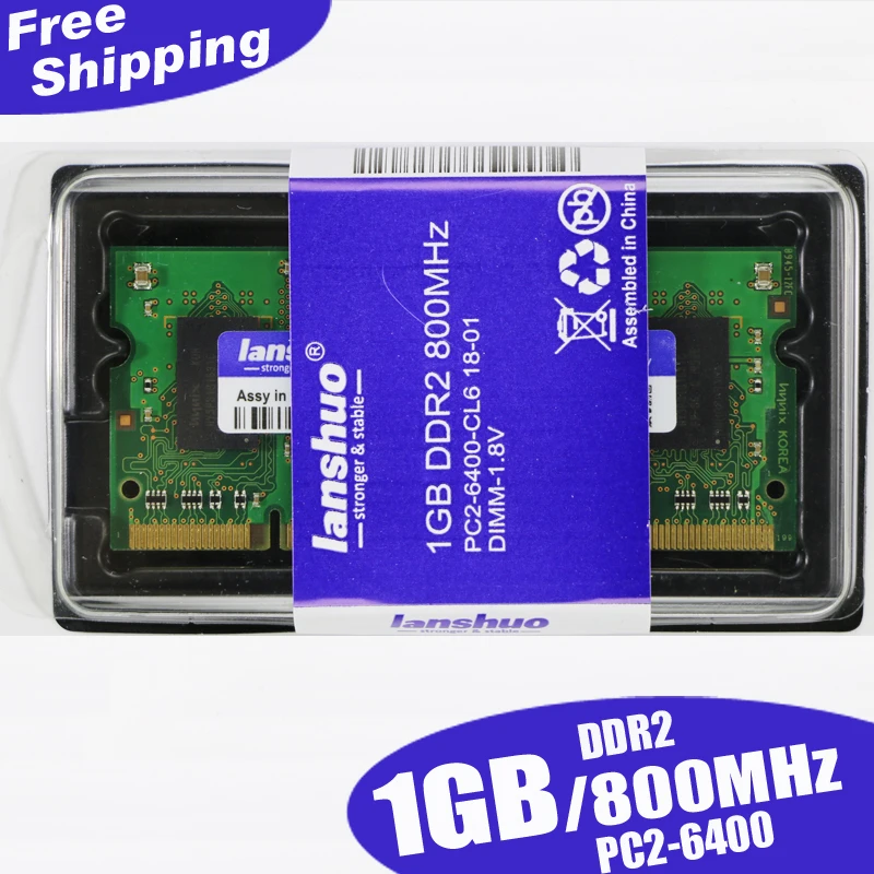 Оперативная память для ноутбука lanshuo 1 ГБ DDR2 pc2 6400 800 МГц 2RX8|Оперативная память| |