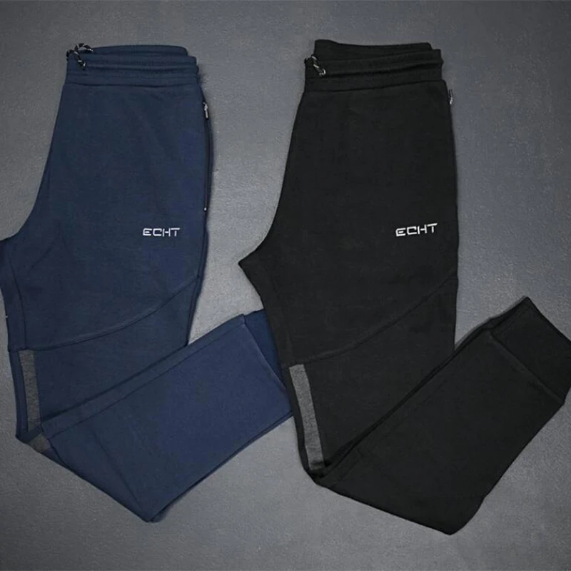 Мужские спортивные штаны для фитнеса бега модные тонкие брюки Harlan с балкой
