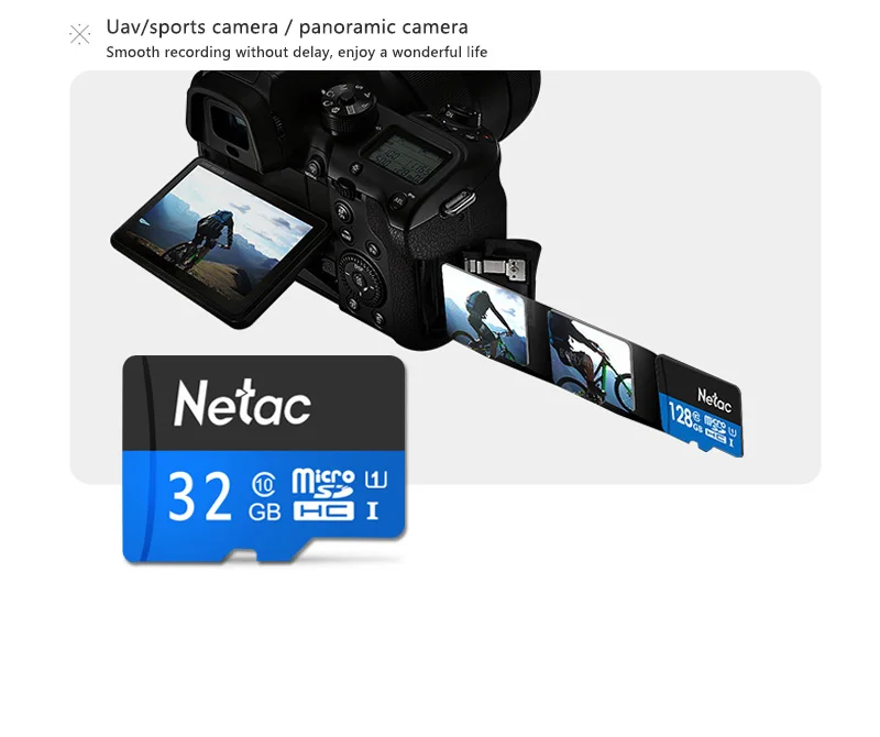 Netac Micro SD карта P500 класс 10 16 ГБ 32 ГБ 64 Гб карта памяти C10 Mini SD карта SDHC SDXC UHS-I TF карта для смартфона камера MP3