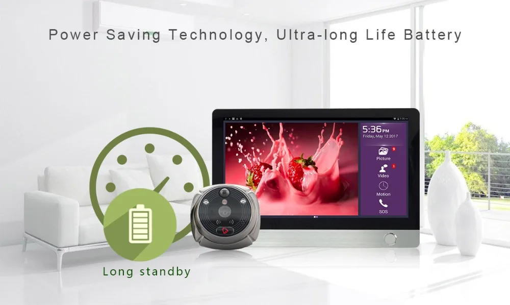 (1 комплект) новейший Wi Fi/беспроводной дверной глазок с камерой 7 дюймовый ЖК