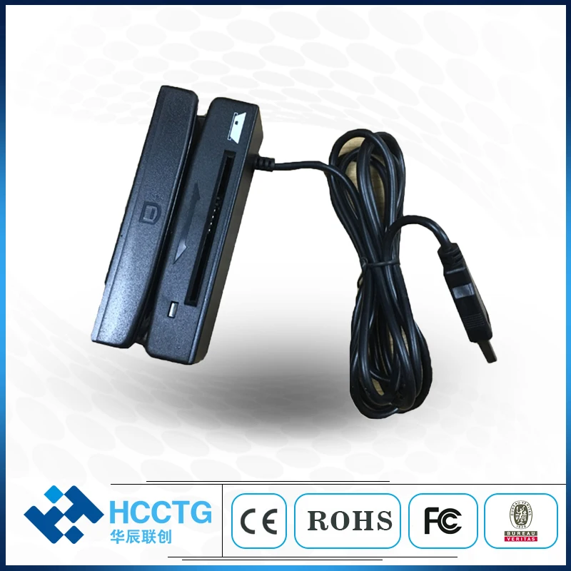 HCC100 хит продаж дешевые USB Track123 MSR считыватель магнитных карт скиммер + смарт
