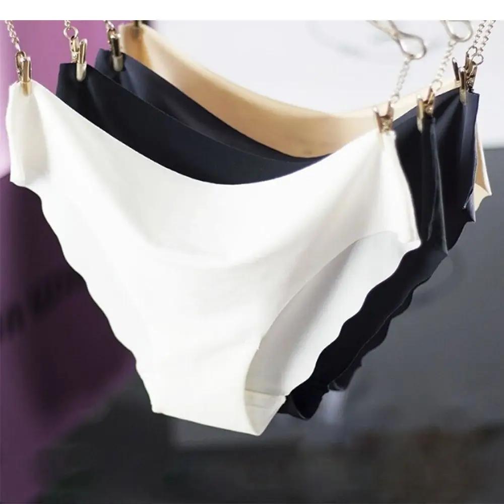 1 шт. женские бесшовные трусы с оборками|solid panties|ruffle pantieswomen sexy seamless briefs |