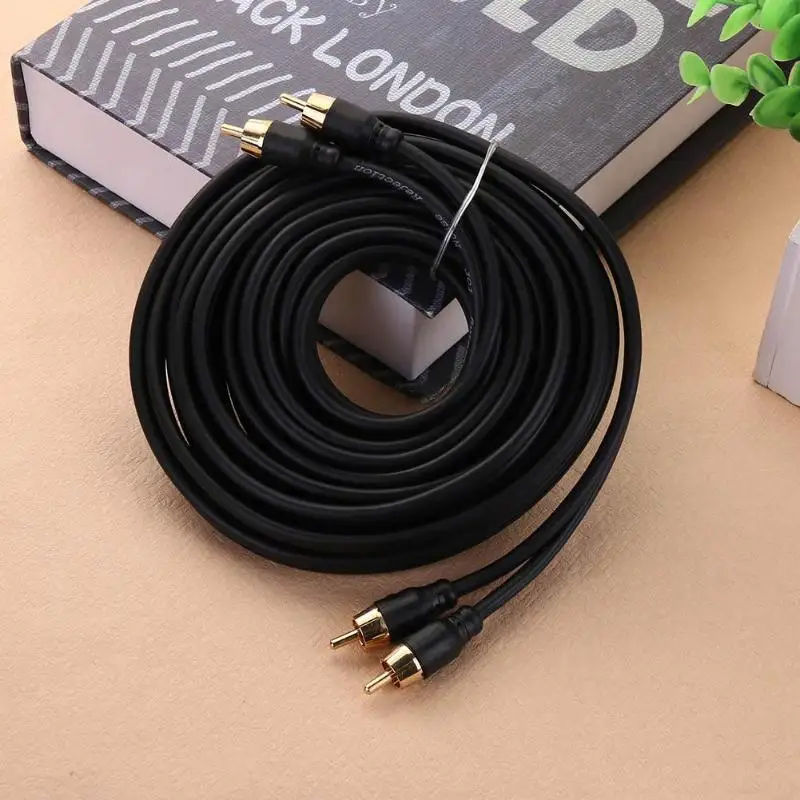 Аудиокабель 4 5 м/фута 2RCA папа 2 RCA м/м провод из чистой меди для автомобильного