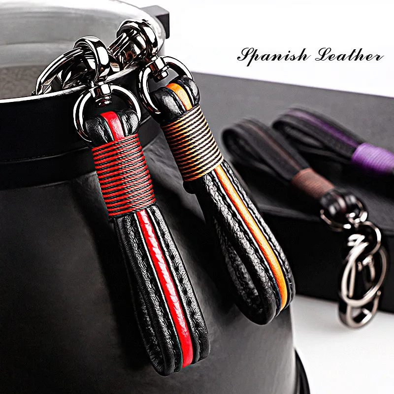 

Car Keychain Covers Leather Universal For Audi BMW Volvo Lexus KIA Toyota Ford Mazda Auto Goods Interior Accessories Key Ring