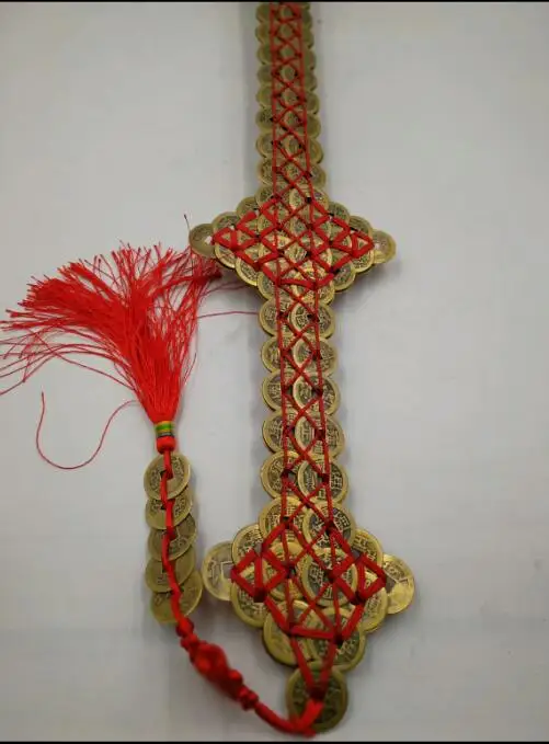 Двухрядный короткий меч Qianlong монеты талисман разрешить jieyinling бронзовые