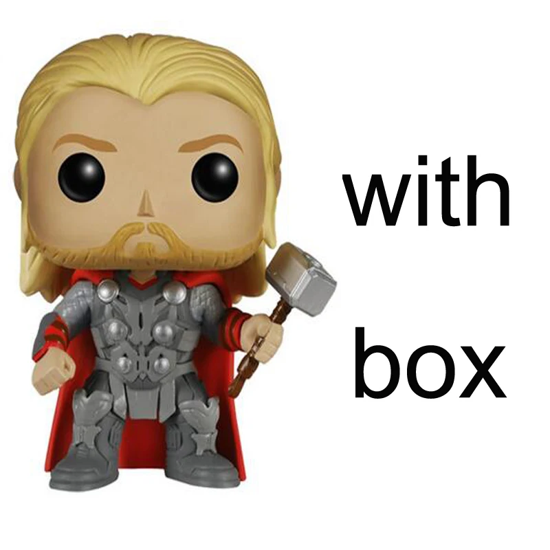 with retail box Мстители Marvel: Бесконечная война танос Железный человек Человек-паук Тор Капитан Американский Веном Халк Черная пантера фигурка виниловая модель игрушки - Цвет: with retail box