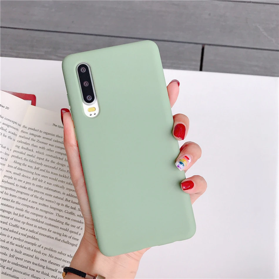 Однотонный парный чехол для телефона huawei P30 P20 Pro mate 20 10 Honor Lite силиконовый