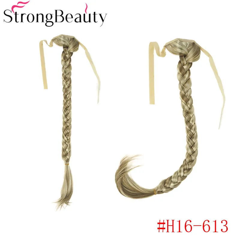 StrongBeauty, длинный рыбий хвост, коса, конский хвост, наращивание, Синтетическая лента, шиньон, 16 цветов