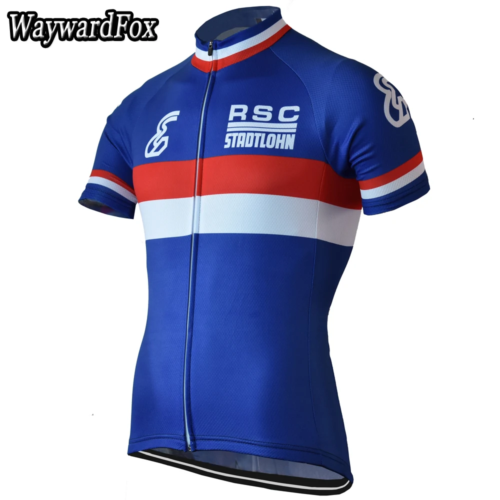 Новинка 2017 Мужская одежда для велоспорта синяя быстросохнущая велосипедная