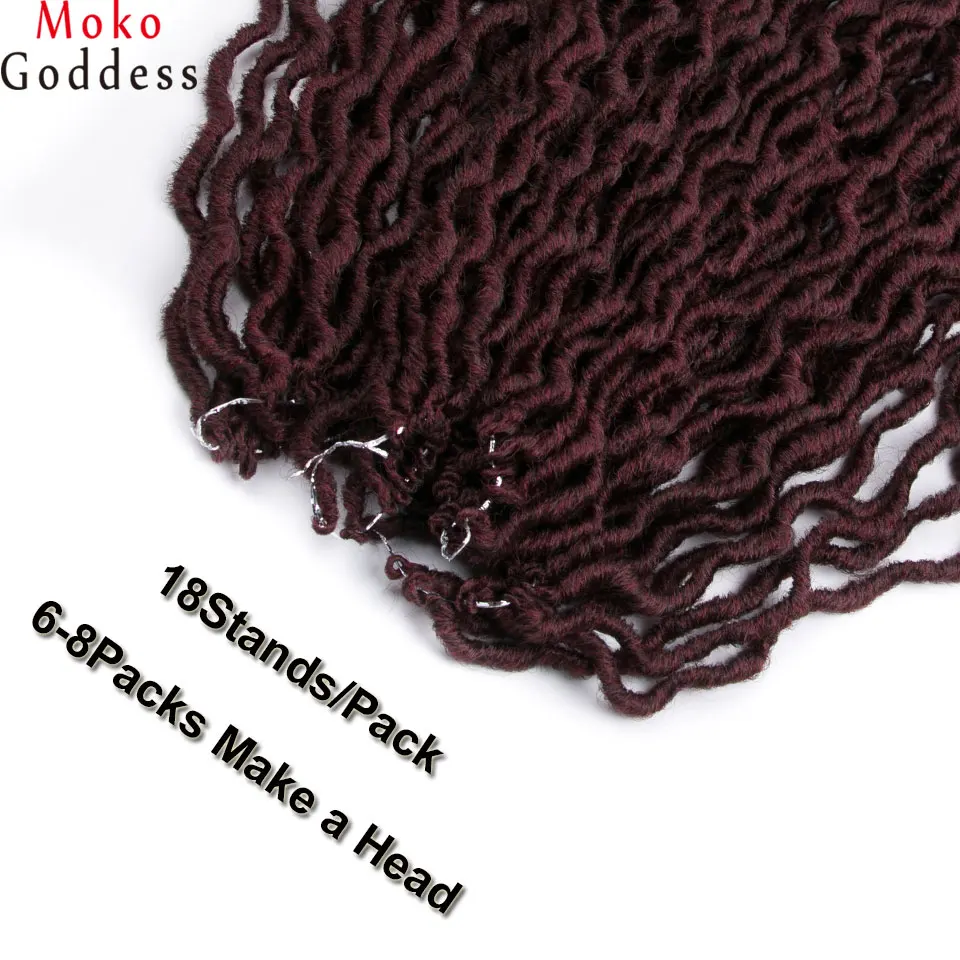 Mokogoddess афро дреды косички волосы для наращивания 18 дюймов регги вязаные