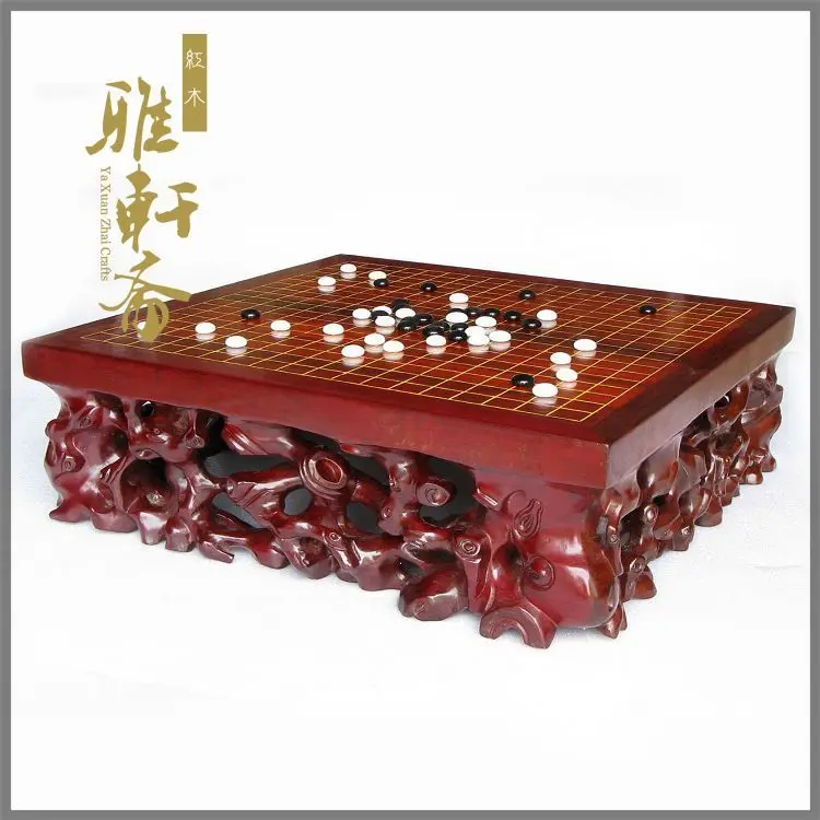 Вегетарианская деревянная вырезанная китайская Статуэтка поделок I-go большой