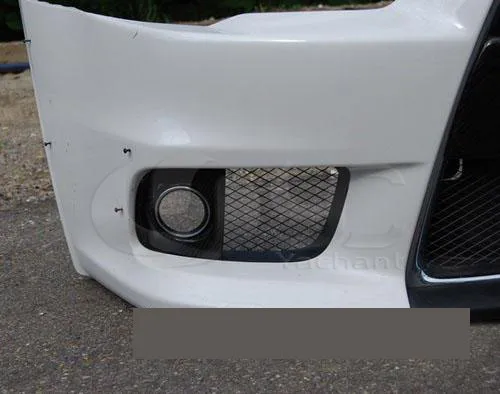 Car-Styling Carbon Fiber CF Front Fog Lights Cover Fit For 2008-2012 Mitsubishi Lancer Evolution EVO X 10 Covers | Автомобили и