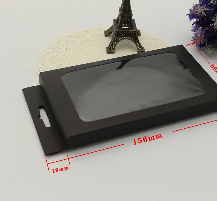 20 шт винтажная Подарочная коробка из крафт бумаги с прозрачным ПВХ окном для