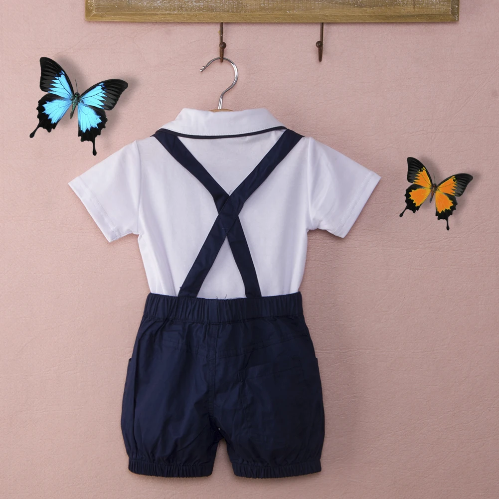 Baby Boy Romper Summer Infant Rompers 100cm Cotton Short Sleeve For Babies 2PC Tops +Shorts Outfits Clothes Set |