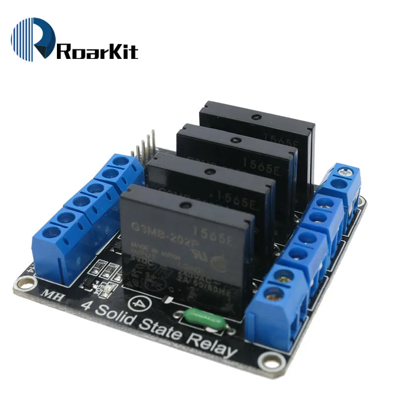 4 Канальный Релейный модуль постоянного тока 5 В твердотельный высокоуровневый SSR
