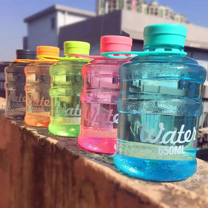 

50pcs Mini Water Bucket 650ML Plastic Bucket Cup Portable Outdoor Sports Mineral Water Bottle Creative Gift W9776