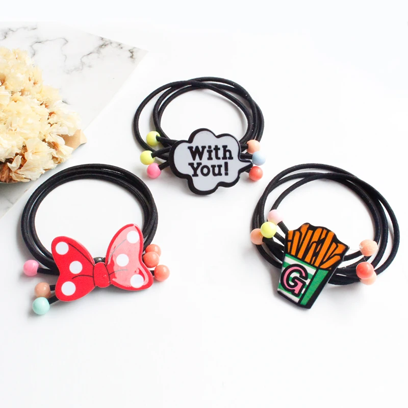 Эластичная Детская резинка для волос высокого качества новая мультяшная девочек