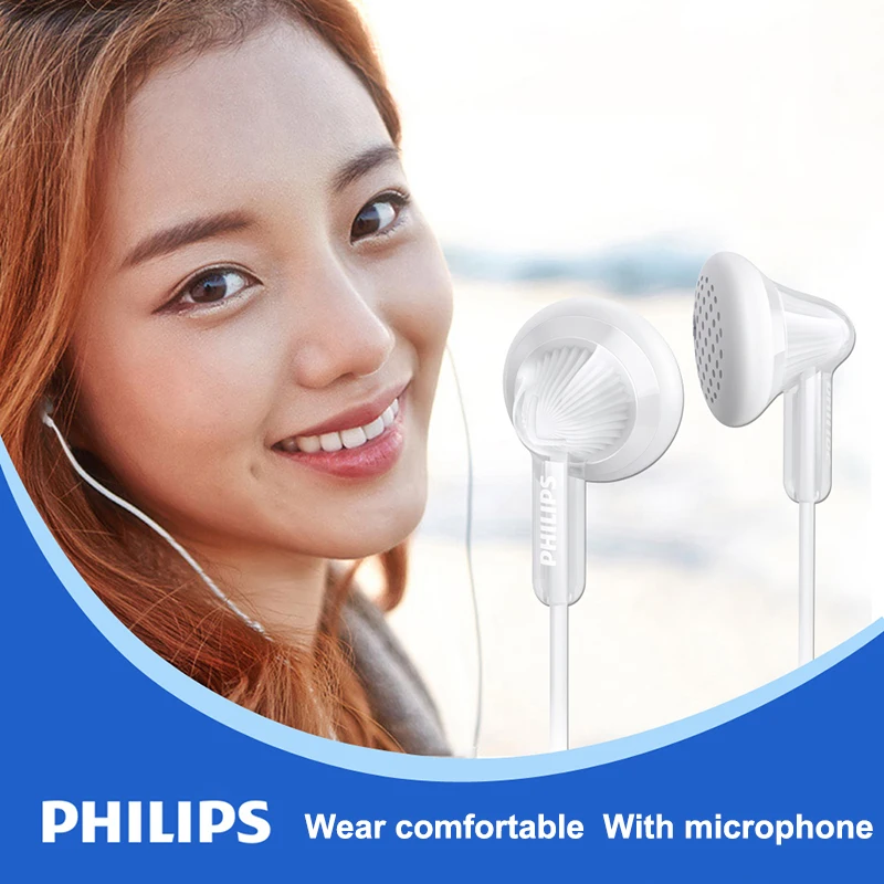 Проводная гарнитура Philips SHE3015 с поддержкой микрофона проводное управление