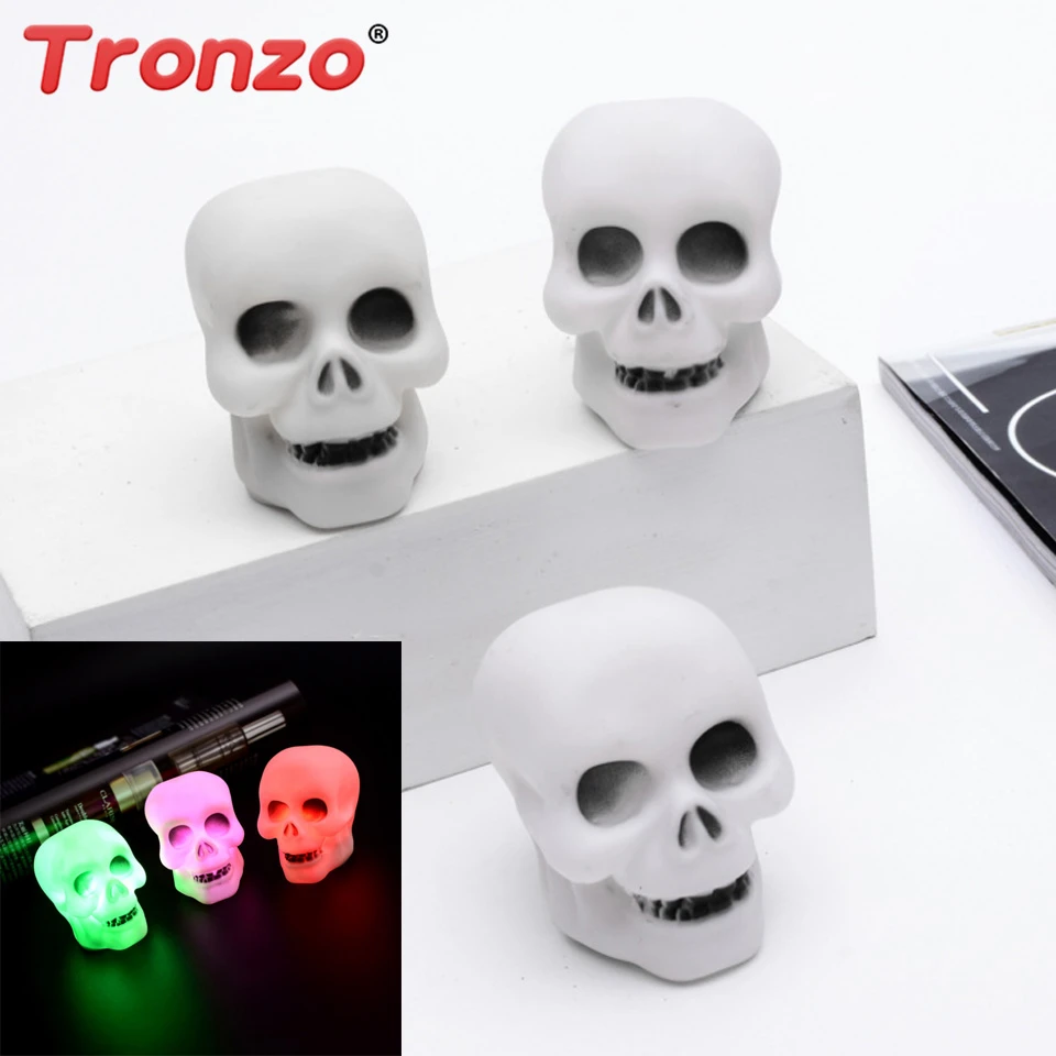 Светящиеся игрушки Tronzo череп с красочной светодиодной подсветкой забавные
