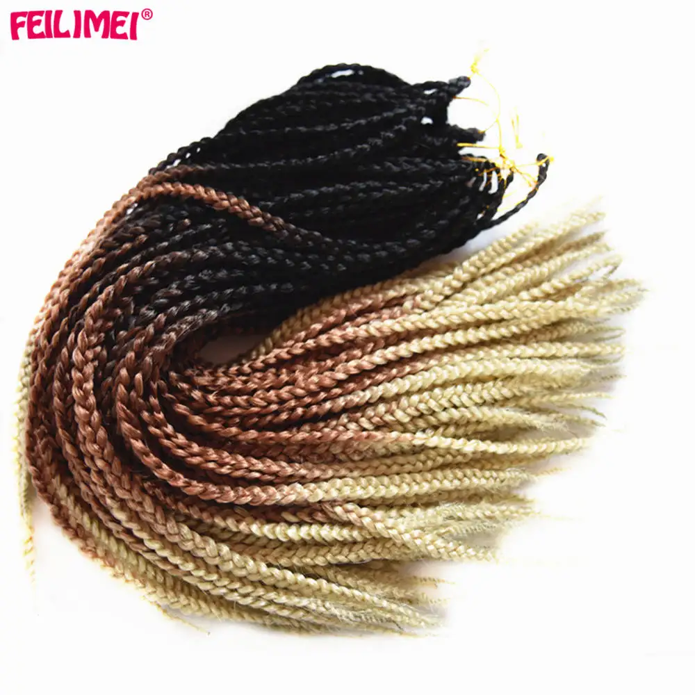 

Feilimei Ombre Blonde Freestress Braiding Hair Extensions Synthetic Japanese Fiber Jumbo Braids 100g Black Brown Crochet Hair
