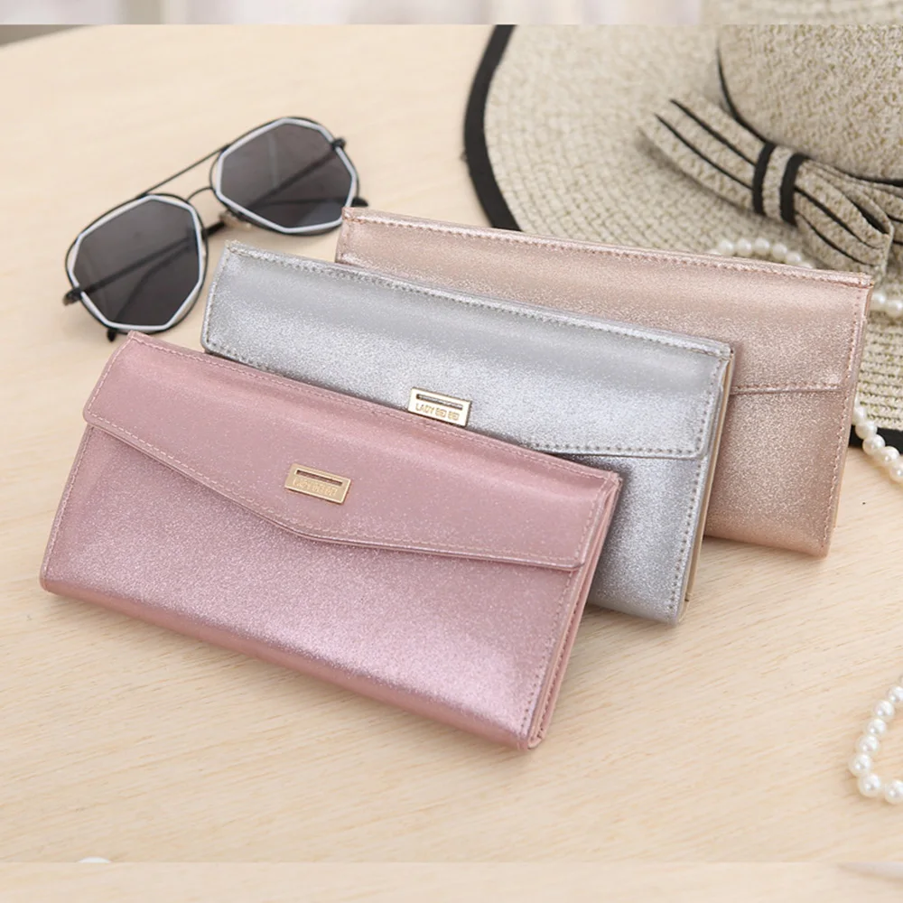 9 Color Retro Hasp Women Wallets Candy colors Women's Purse Long Frosted Ladies Wallet PU Leather Card Holder | Багаж и сумки