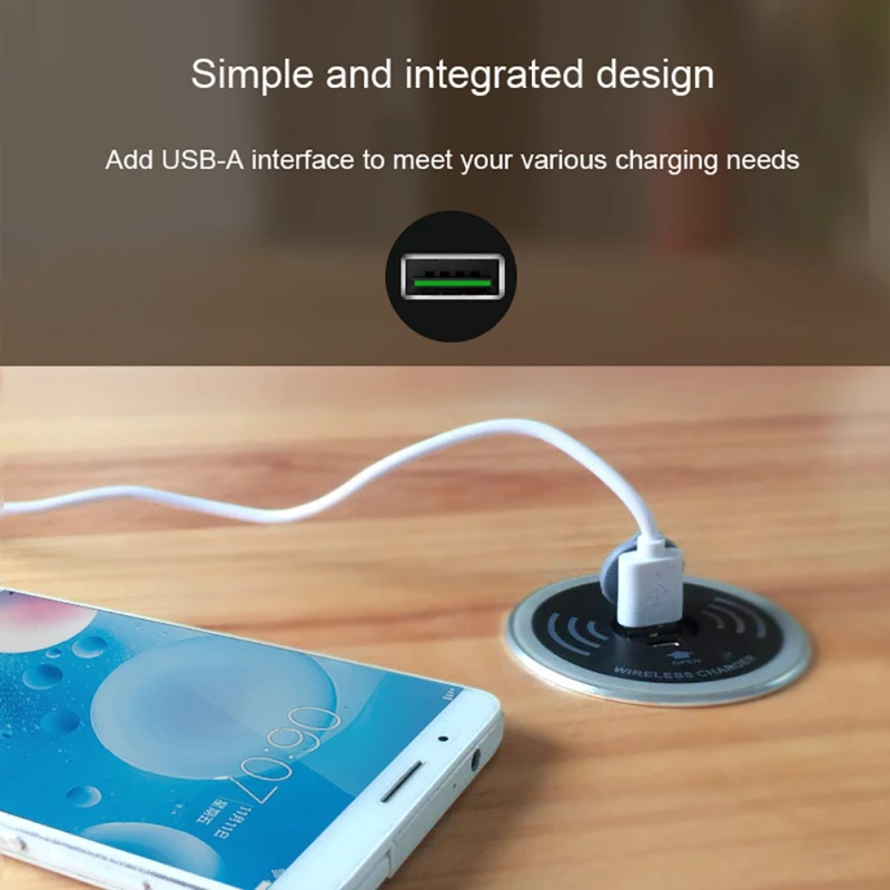5 Вт Qi настольная Беспроводная зарядная станция водонепроницаемый usb type C встроенное настольное Беспроводное зарядное устройство для IPhone 8/X/XS для samsung