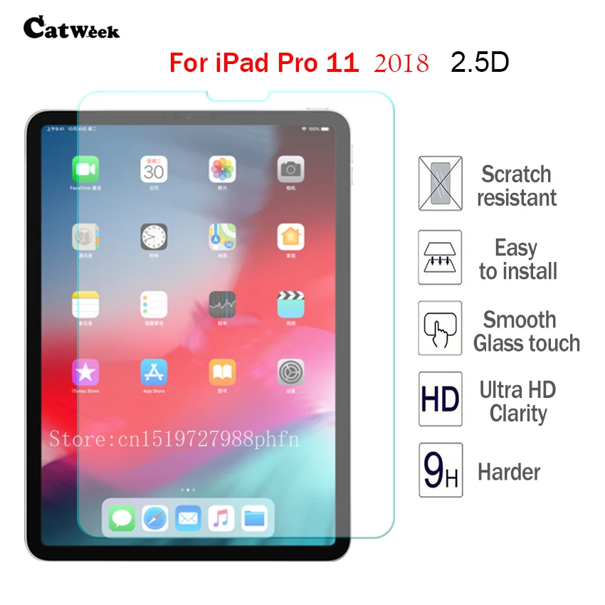 9H закаленное стекло для Apple iPad Pro 11 2.5D Защитная пленка для экрана 0,3 мм чехол для руки для iPad Pro 11 ''взрывозащищенное стекло