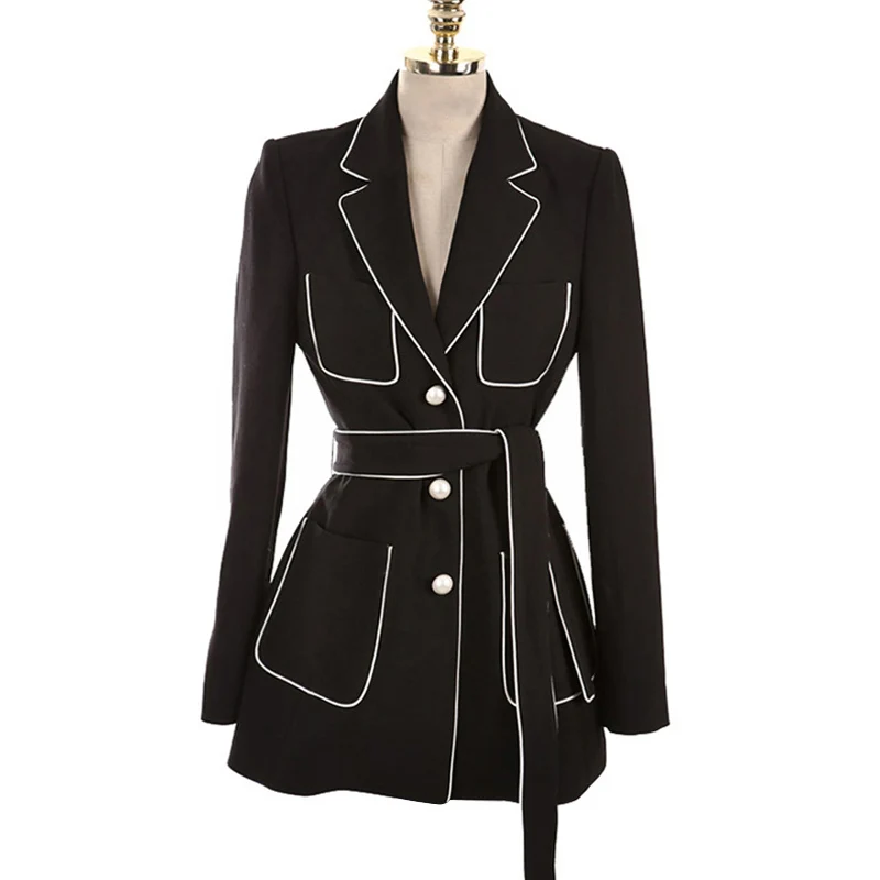Блейзер BGTEEVER на шнурках офисный женский элегантные|blazer feminino|ladies blazersladies fashion blazers |