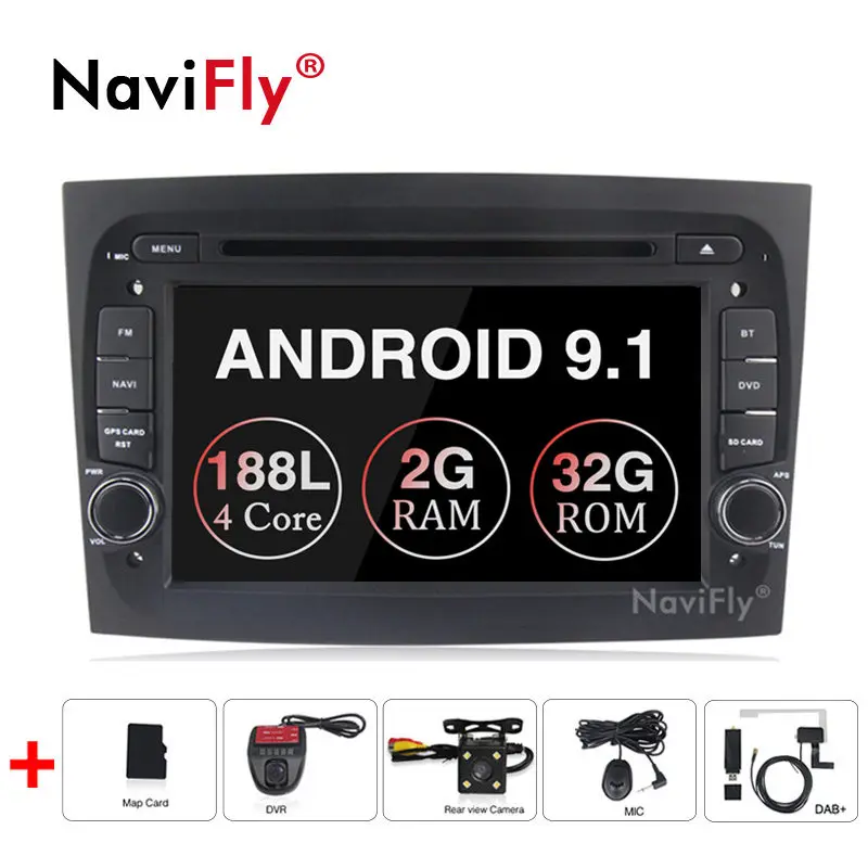 Android 9,1 Автомобильный DVD Радио аудиоплеер для Fiat Doblo gps навигация TDA7851 wifi данные беспроводного обмена