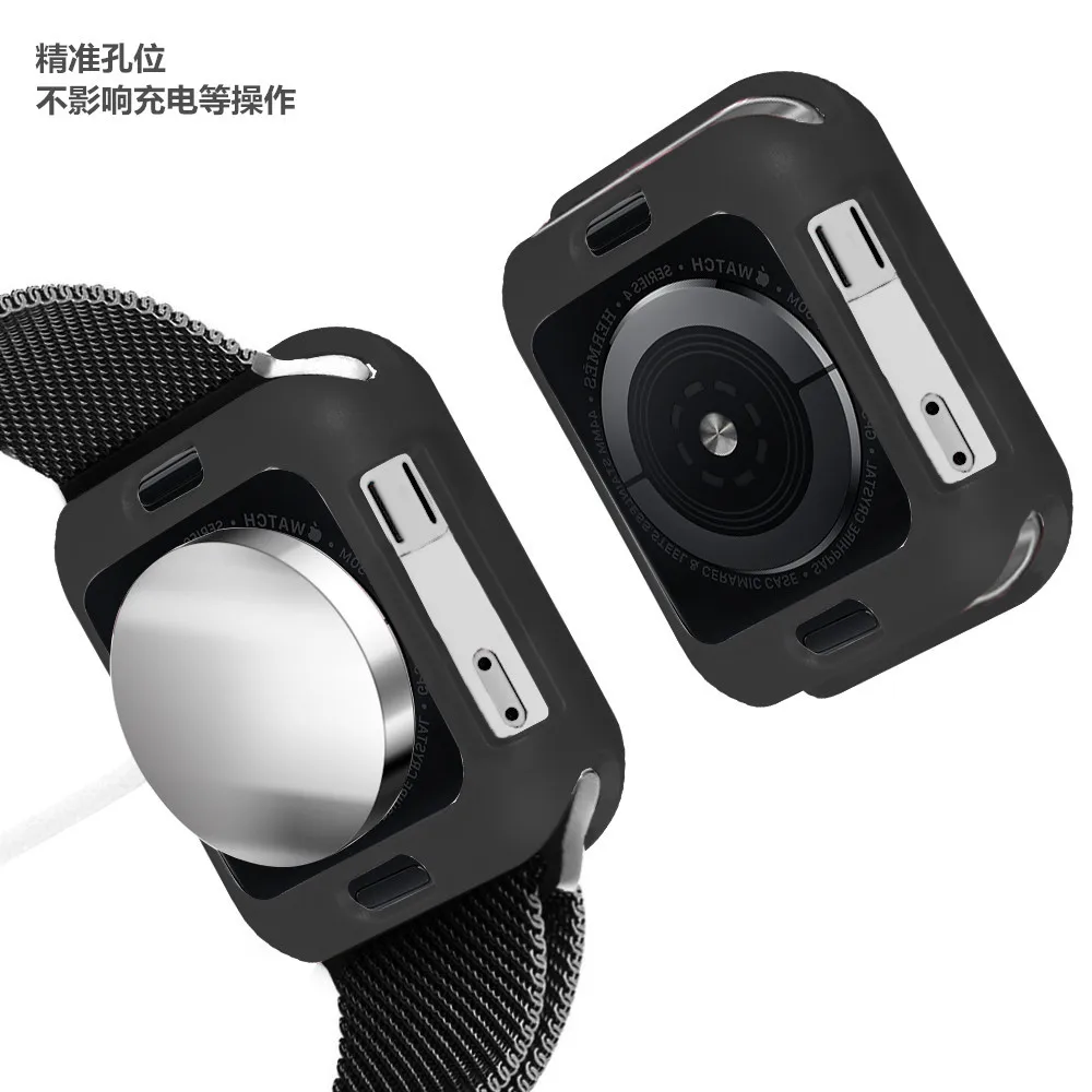 CRESTED Case+strap For Apple Watch band pulseira apple watch 4 3 42mm/38mm iwatch 44mm/40 correa bracelet protective cover | Наручные