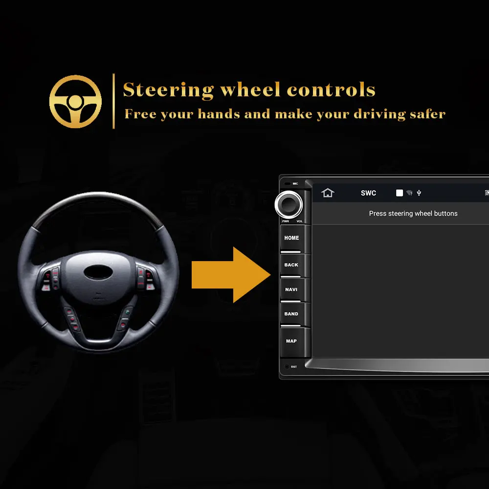 Camecho Android9.0 2DIN Mp5 мультимедийный плеер GPS автомобильное радио аудио Bluetooth Wifi