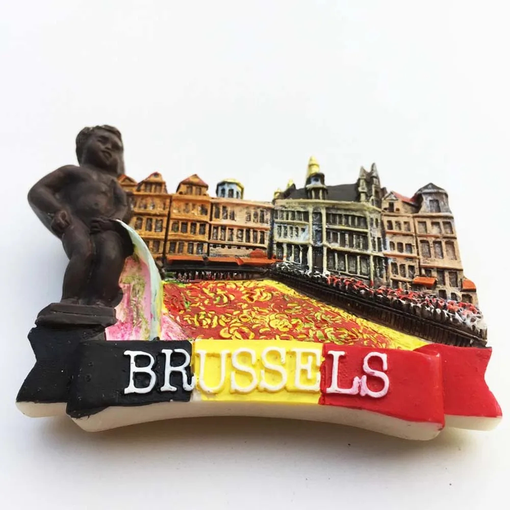 BABELEMI Belgium Brussels Fridge Magnet Souvenir Sticker Manneken Pis Refrigerator Decoration Accessories Message Holder|Магниты на