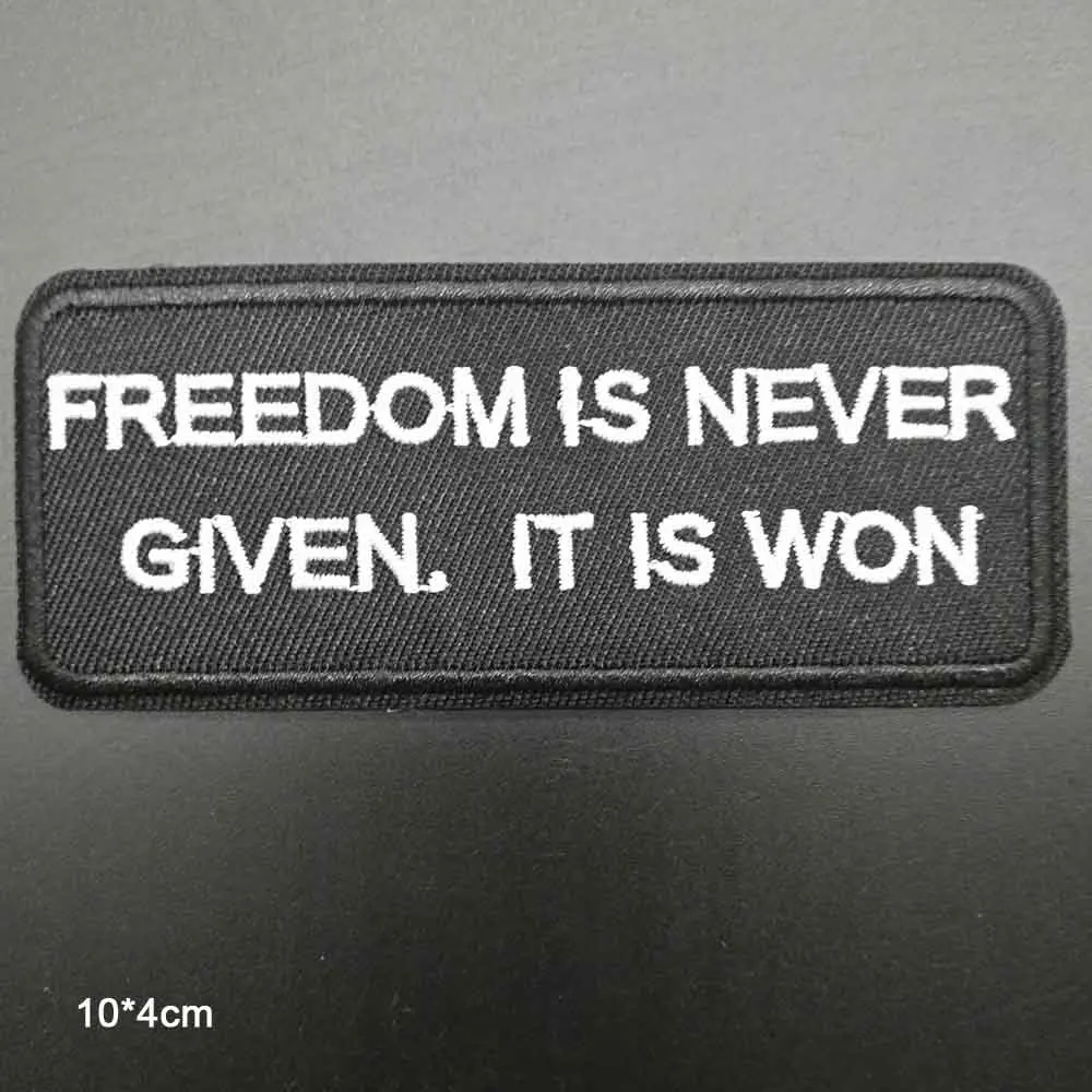FREEDOM IS NEVER Моя вера мой щит вегетарианские слова из букв Freedom US тема Новинка клеящиеся утюгом украшения нашивки для одежды - Цвет: FREEDOM IS NEVER