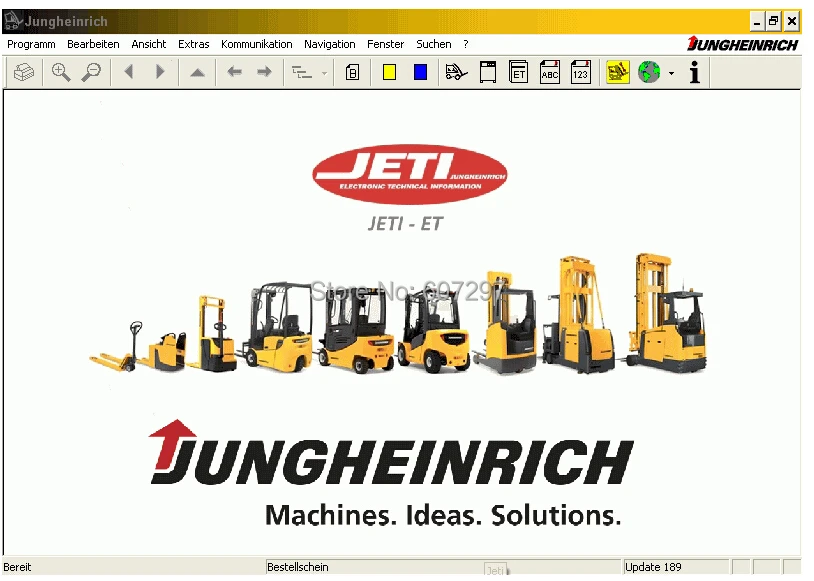 JETI вилочный погрузчик (ET) v4.35 каталог запасных частей для Jungheinrich |