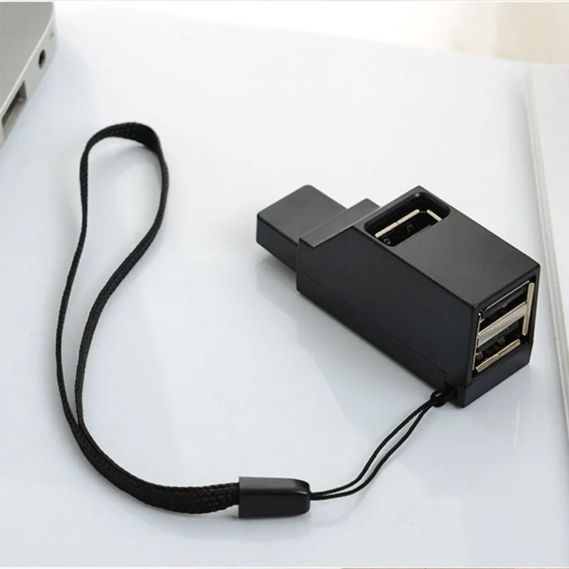 Rovtop Mini USB 3,0/2,0 концентратор 3 порта Портативный usb-хаб 480 Мбит/с высокоскоростной тонкий хаб USB разветвитель черный для использования в ноутбуке