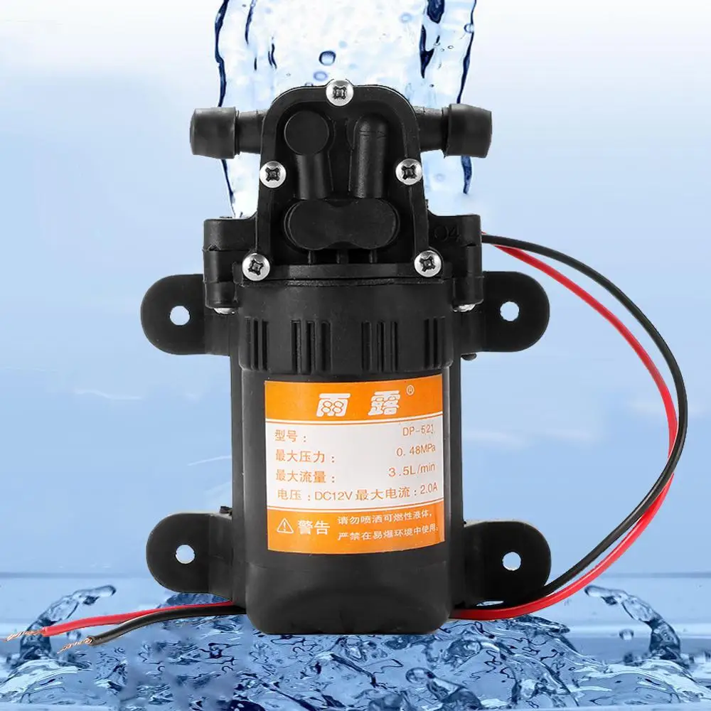 DC 12 V 70PSI 3.5L/мин сельскохозяйственный Электрический водяной насос черный