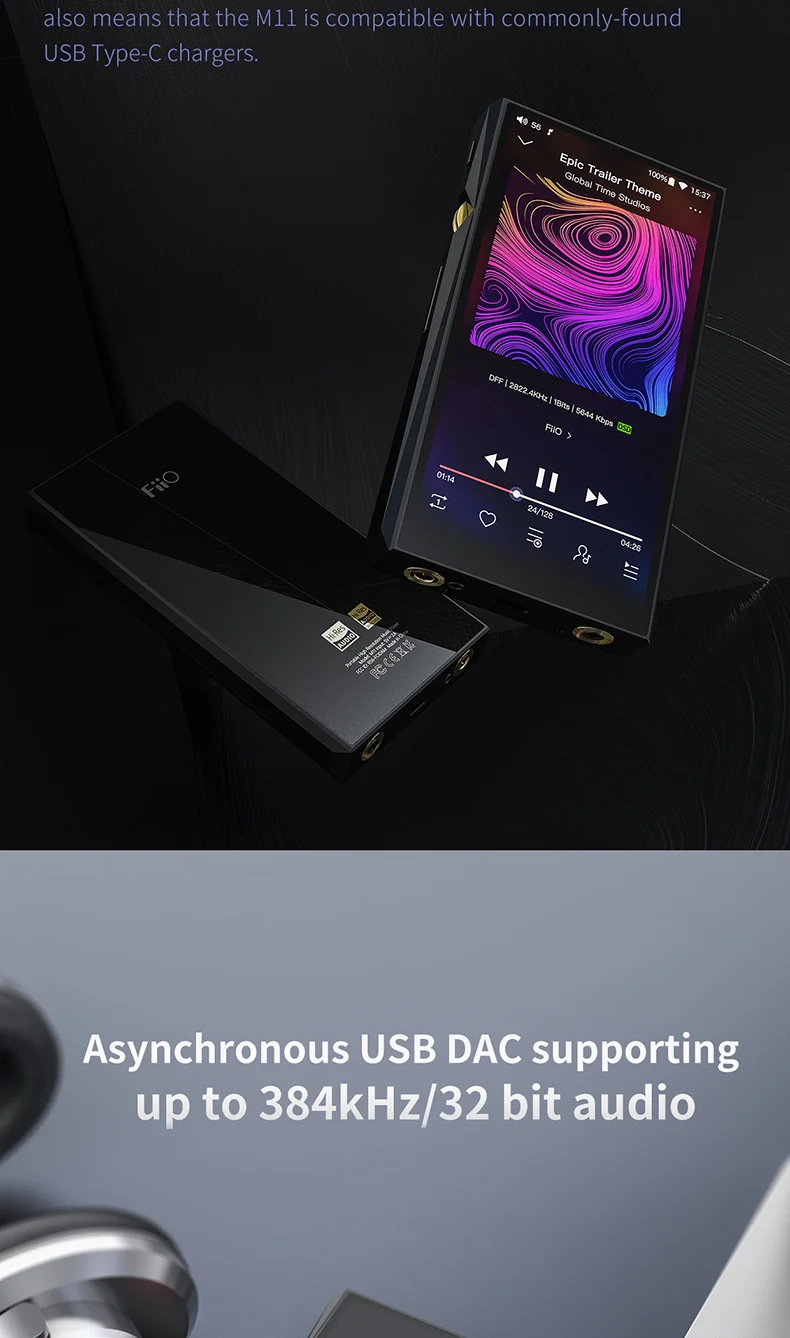 FiiO Android M11 HIFI музыкальный mp3-плеер сбалансированный выход/Поддержка wifi/Air Play/Spotify Bluetooth aptx-HD/LDAC DSDUSB DAC