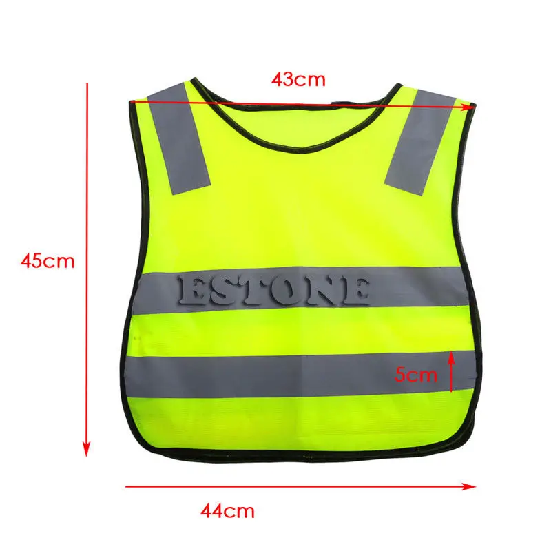 Детский жилет безопасности Hi Vis серые светоотражающие полосы одежда для дорожных