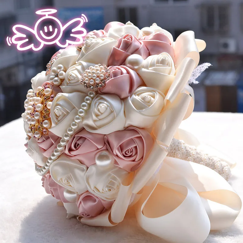 Bouquet Different color different styles of handmade flower decoration bride wedding holding flowers with diamond pearls | Свадьбы и
