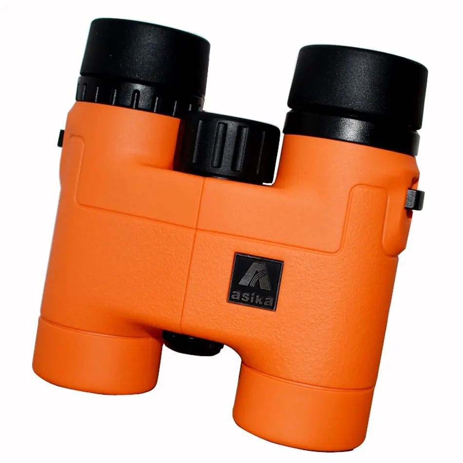 orange Бинокль Asika 8X32, водонепроницаемый профессиональный телескоп bak4, компактный бинокль для охоты, кемпинга, наблюдения за птицами, оранжевый цвет - Цвет: orange