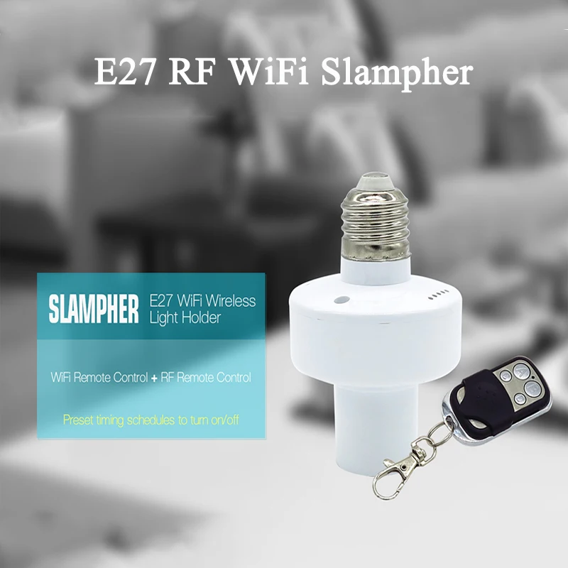 Sonoff E27 Slampher 433MHz RF Smart WIFI Light Holder Bulb for Home IOS Android Phone Control Works with Alexa | Электроника