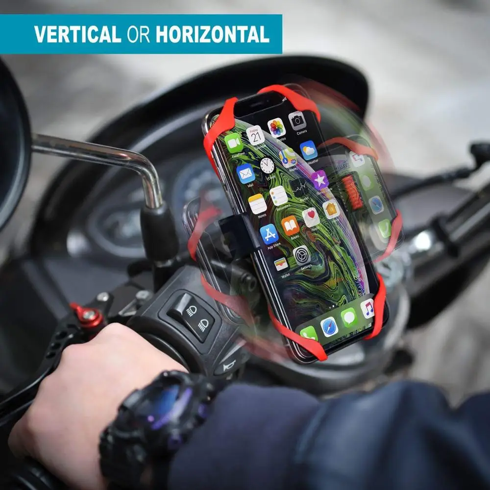 univerola bike motorcycle phone mount for iphone xs samsung galaxy universal handlebar holder for atv gps bicycle support free global shipping