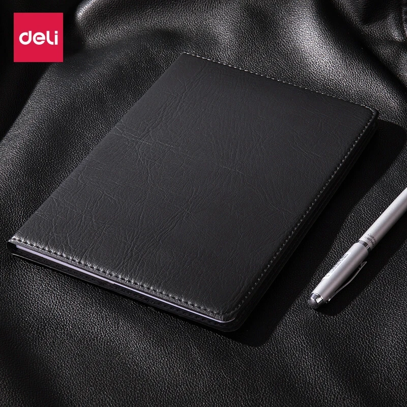 Деловой блокнот Deli 7901 из искусственной кожи с функцией Face Note book общий размер 16k 18k