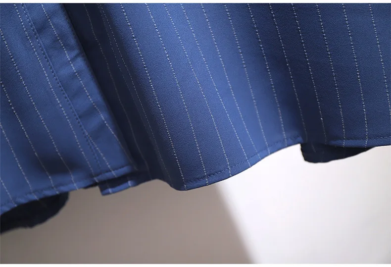 2XL-6XL, плюс размер, летнее платье в полоску,, повседневное, свободное, для женщин, большой размер, OL, рубашка, платье, на пуговицах, для девушек, офисное, шифоновое платье