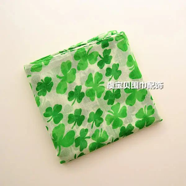 Lucky green clover весенние шарфы осень-зима женская летняя Защита от солнца на пляже тонкий шарф-шаль пашмины обертывание платок-хиджаб echarpe