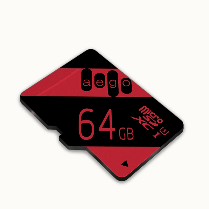 Высокоскоростная карта памяти AEGO 64 ГБ micro SD класса 10 UHS I (U1)/UHS (U3) с адаптером