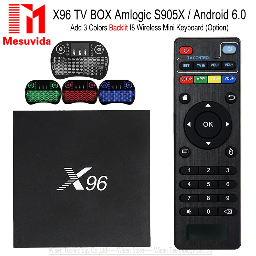 X96 Android 6 0 ТВ Box Amlogic S905X Max 2 ГБ Оперативная память 16 Встроенная 4 ядра ГГц WI-FI HDMI К * HD