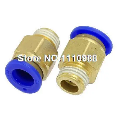 

5 Pcs Pneumatic 1/4" PT Thread Push In Connector Fitting for 10mm Tubing