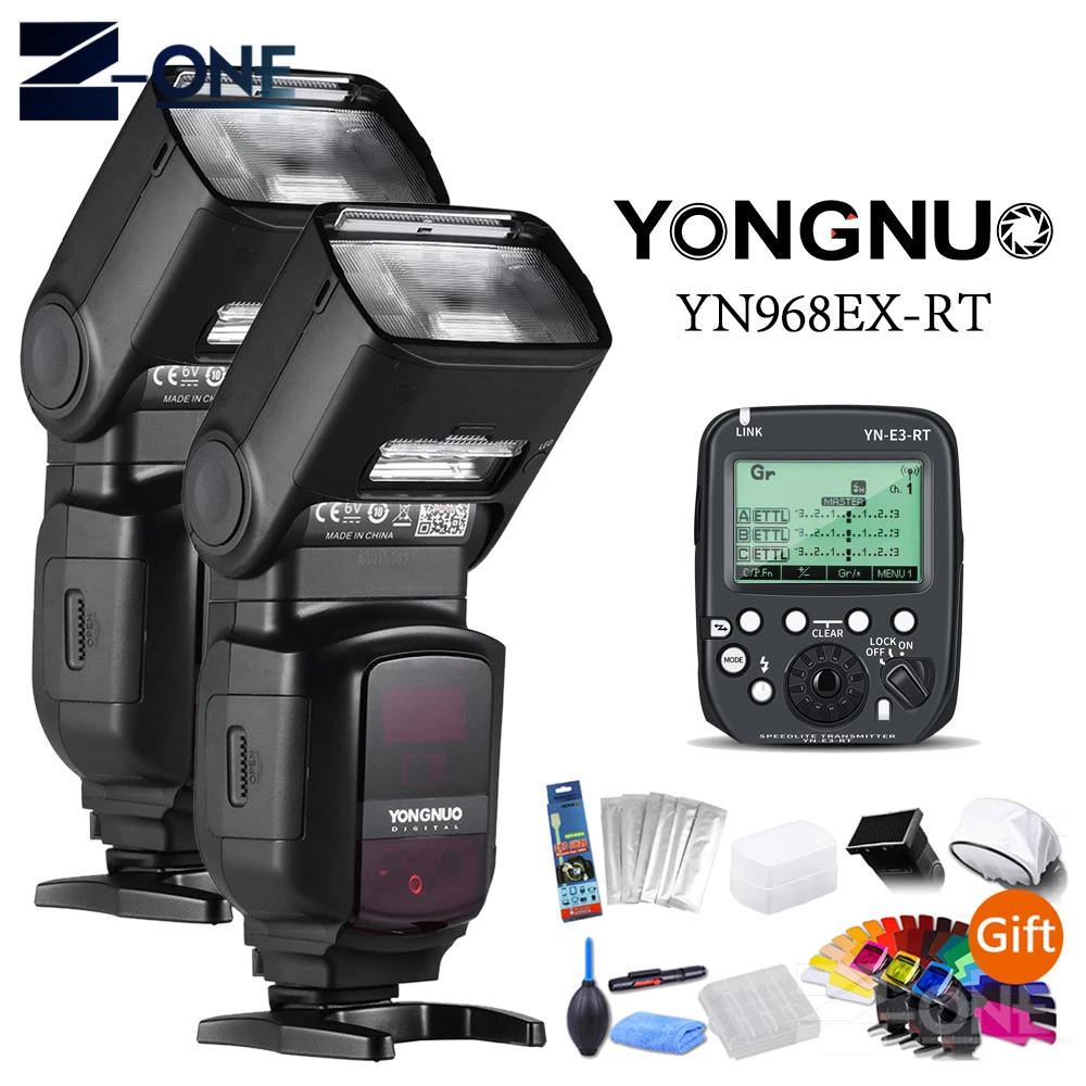 YONGNUO 2 * YN968EX RT светодиодсветодиодный Беспроводная вспышка Speedlite Master TTL HSS +