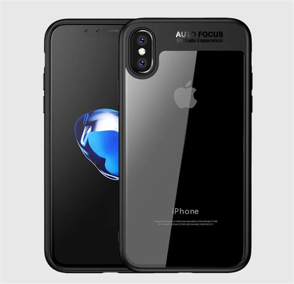 Auto Focus Case For iPhone XS MAX Transparent Mobile Phone Back Covers for 7 7P 8Plus |